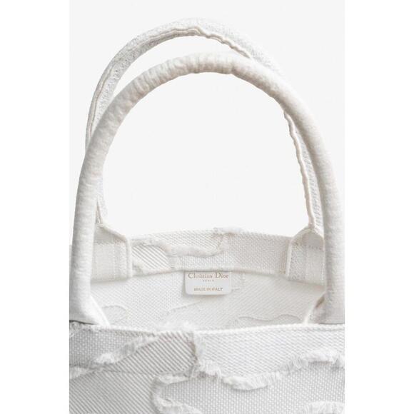 Christian Dior White Camouflage Canvas Medium Book Tote - Picture 6 of 6